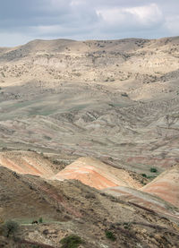 Aerial view of a desert