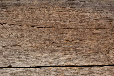 Surface level of wooden planks