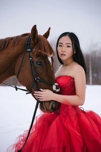 Portrait of beautiful woman