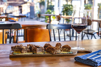 Close-up of food on table in restaurant