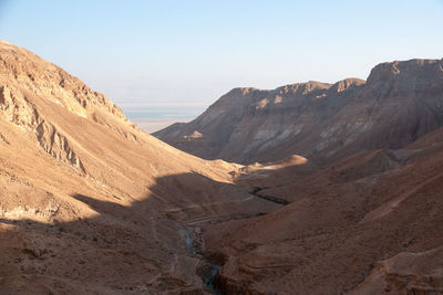 Scenic view of desert against sky