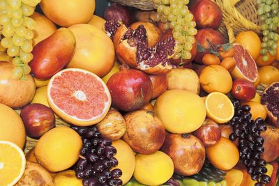 Full frame shot of fruits in market