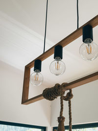 Low angle view of lighting equipment