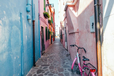 Narrow alley amidst buildings