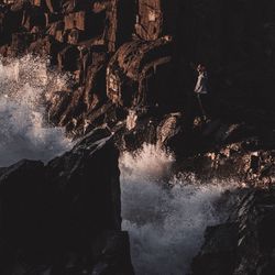 Rock formations in sea