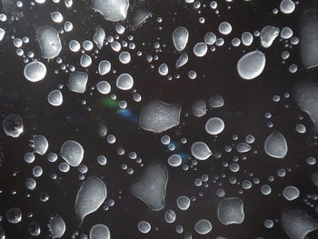 Full frame shot of wet bubbles