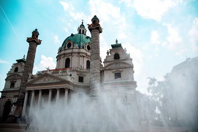 Low angle view of historical building against sky