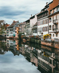 Reflection of buildings in canal