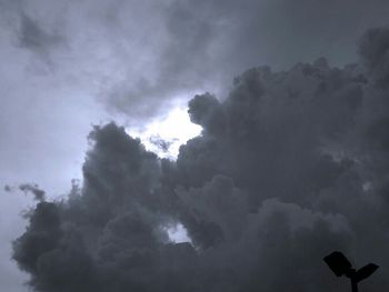 Low angle view of cloudy sky