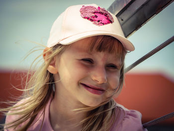 Close-up portrait of a smiling girl