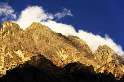 Rocky landscape against blue sky