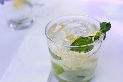 Close-up of ice cream in glass