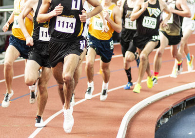 Group of people running