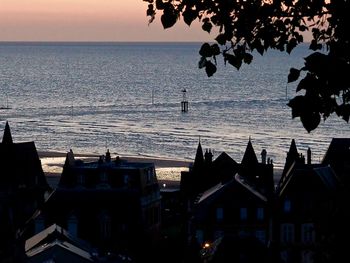 View of sea at sunset