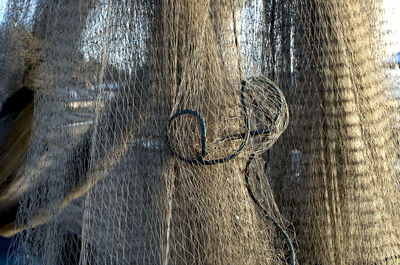 Close-up of fishing net