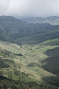 High angle view of valley