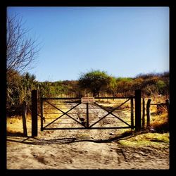 Scenic view of landscape against clear sky