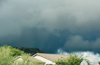 Cloudy sky over trees