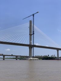 Low angle view of bridge against sky