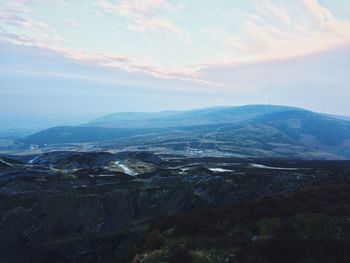 Aerial view of landscape against sky