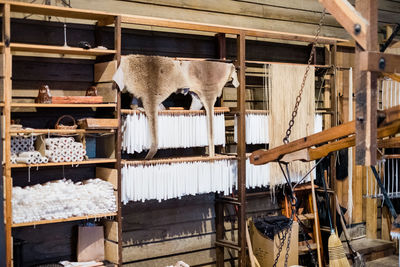 Clothes drying in a building