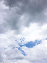 Low angle view of clouds in sky
