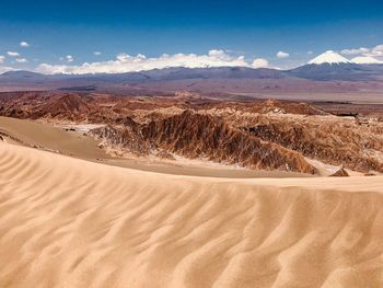 Scenic view of desert against sky