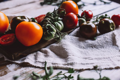 Close-up of fruits on table