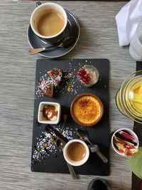 Café gourmand in small city of french riviera