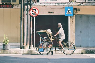 Bicycles on road