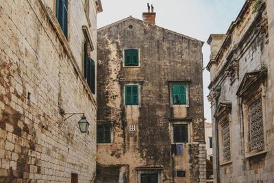 Exterior of historic building against sky