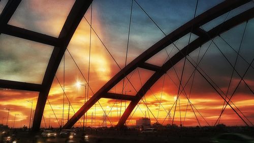 Low angle view of sky at sunset