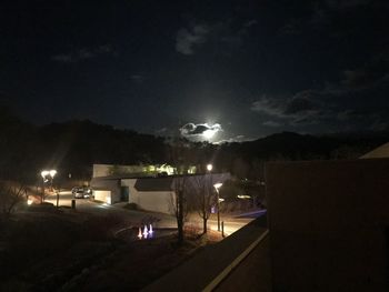 View of moon at night