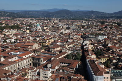 High angle shot of townscape