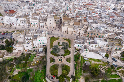 High angle view of cityscape