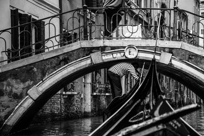 View of bridge over canal