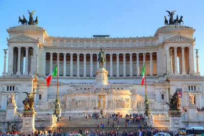 Statue of historical building in city