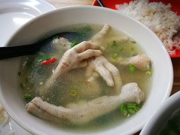 Close-up of soup in bowl