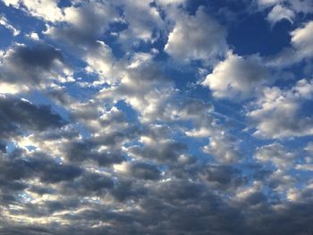 Low angle view of clouds in sky