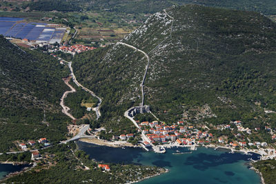 Medieval protective walls on the mali ston town on pelješac