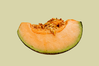 Close-up of apple against white background