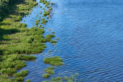 High angle view of lake