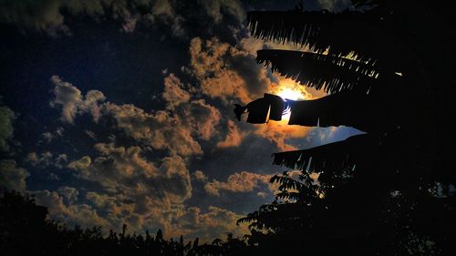 Low angle view of sky at night