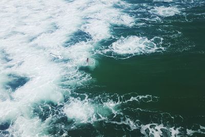 View of waves in sea