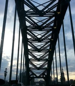 Low angle view of bridge against sky