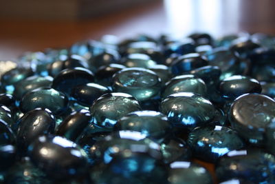 Close-up of shiny beads