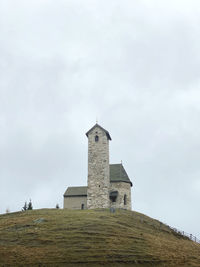 Low angle view of historic building against sky