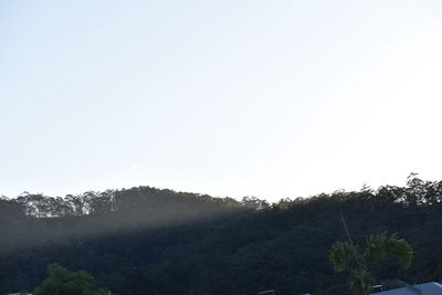 Scenic view of mountains against clear sky