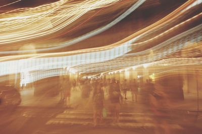 Light trails at night