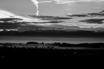 Scenic view of trees against sky